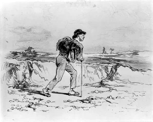 Young Man with Knapsack